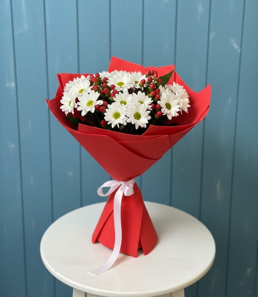 Букет цветов из: Хризантемы в Синегорском