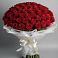 Букет 101 Красная роза Блэк Мэджик в Синегорском