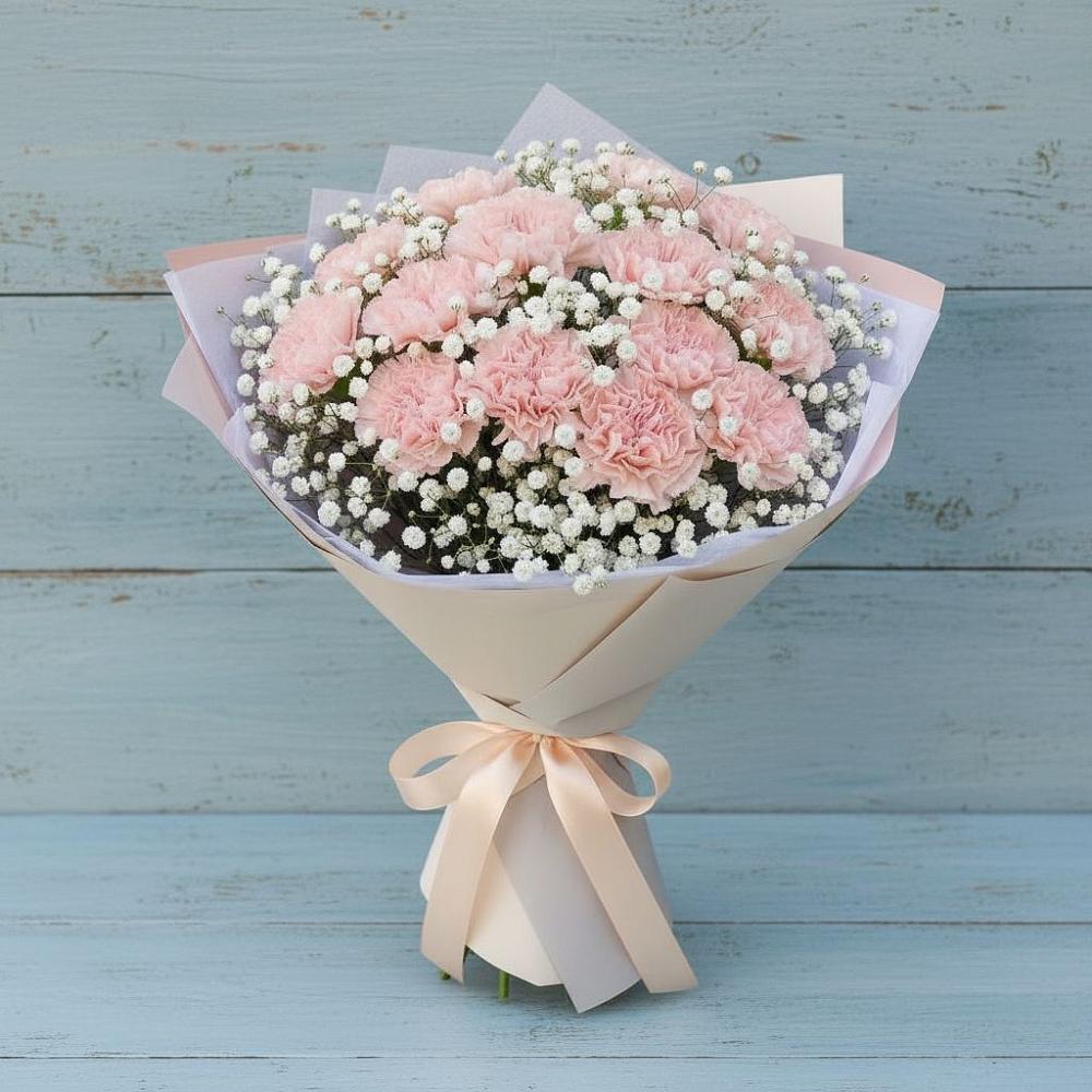 Букет цветов из: Гвоздики в Синегорском