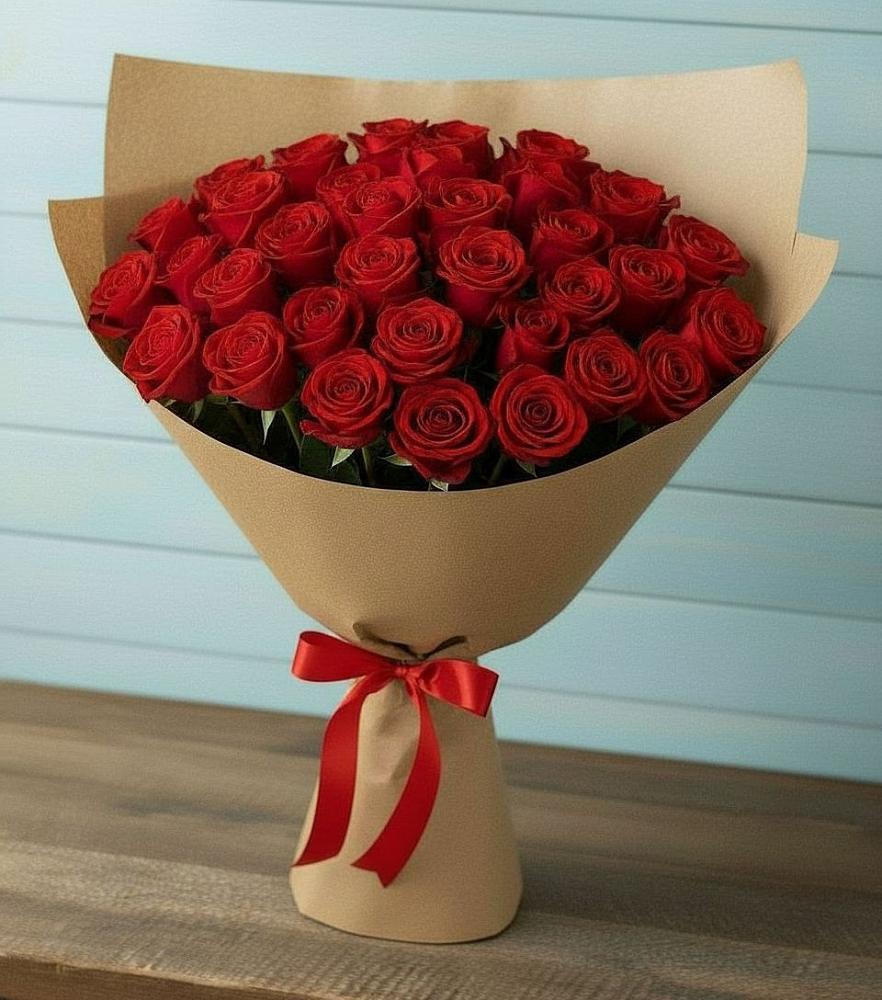 Букет Красные розы Милано в Синегорском