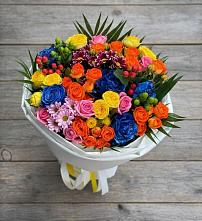 Букет цветов из:  Розы и Хризантемы в Синегорском