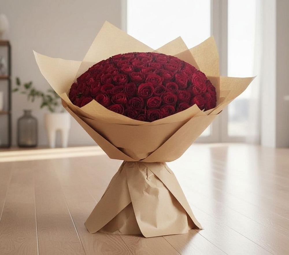 Букет 101 Красная роза в Синегорском