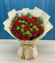 Букет цветов из:  Розы и Хризантемы в Синегорском