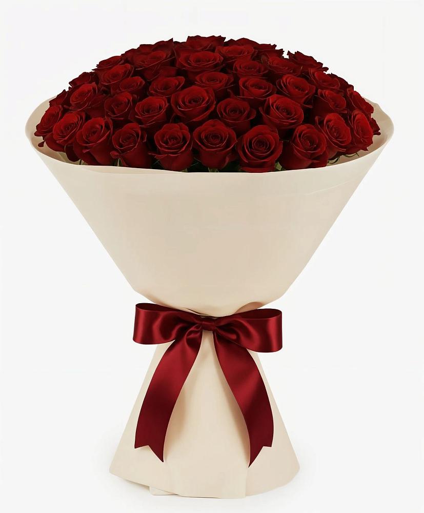 Букет 101 Бордовая роза Блэк Бакарра в Синегорском